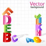 Jumbled Colourful Letter Towers Background with Sample Text